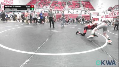 85 lbs Quarterfinal - Anthony Stewart II, Del City Little League Wrestling vs Keegan Burns, Grover Rains Wrestling Club