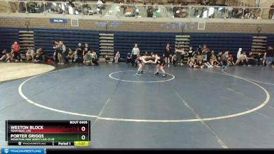 90 lbs Quarterfinal - Porter Griggs, Mountain Man Wrestling Club vs Weston Block, Team Real Life