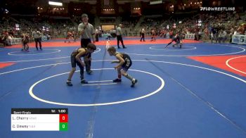 60 lbs Semifinal - Levi Cherry, Newcastle Youth Wrestling vs Chance Dewey, Tulsa Blue-T Panthers