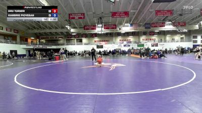 131 lbs Champ. Round 1 - Dru Turner, Unattached vs Kambrie Piovesan, Carl Albert