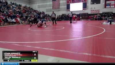 160 lbs Consolation 1st - Taylen Travaille, St. Peter vs Ethan Moravetz, Dawson-Boyd - Lac Qui Parle - Montevideo United