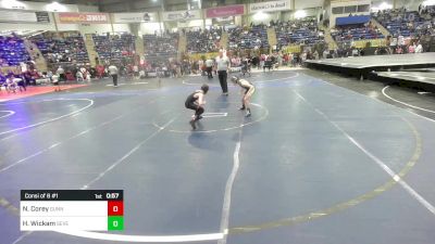 73 lbs Consi Of 8 #1 - Noah Corey, Gunnison vs Hunter Wickam, Severance WC