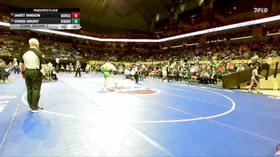 138 Class 2 lbs Cons. Round 3 - Owen Drury, Ste. Genevieve vs Jaret Hinson, Cassville