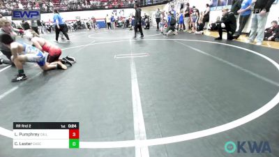 90 lbs Rr Rnd 2 - Levi Pumphrey, Carl Albert vs Caden Lester, Choctaw Ironman Youth Wrestling