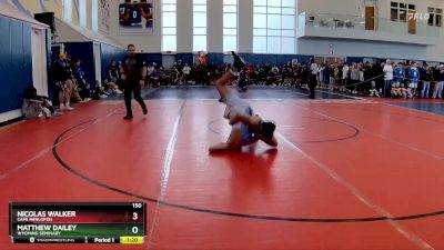 150 lbs Champ. Round 1 - Matthew Dailey, Wyoming Seminary vs Nicolas Walker, Cape Henlopen