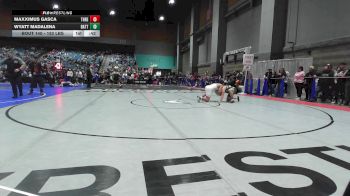 152 lbs Consi Of 8 #2 - Maxximus Gasca, THRESHOLD WRESTLING CLUB vs Wyatt Madalena, Battle Mountain