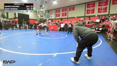 132 lbs Consi Of 8 #2 - Mavrick Williams, Kiefer High School vs Brody Morrow, Dewar HS Boys