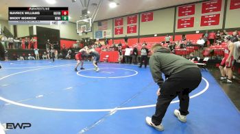 132 lbs Consi Of 8 #2 - Mavrick Williams, Kiefer High School vs Brody Morrow, Dewar HS Boys