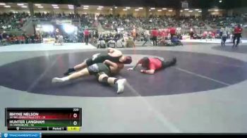 220 lbs Quarterfinals (8 Team) - Hunter Langham, 3A Harrisburg vs Rhyne Nelson, 3A Willamina/Falls City