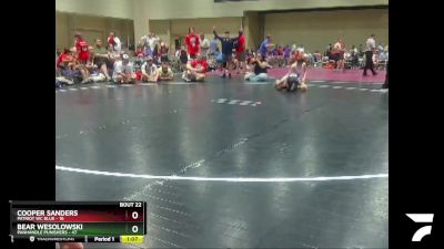 100 lbs Semis & Wb (16 Team) - Cooper Sanders, Patriot WC Blue vs Bear Wesolowski, Panhandle Punishers