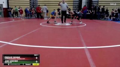 92 lbs Champ. Round 1 - Preslee Deming, Warrior Regional Training Cent vs Jase Sanchez, One On One