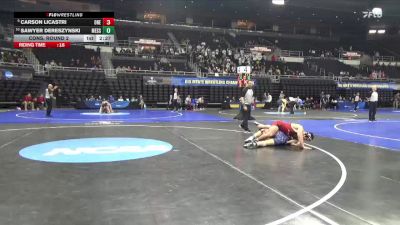 197 lbs Cons. Round 2 - Sawyer Dereszynski, Messiah vs Carson Licastri, SUNY Oneonta