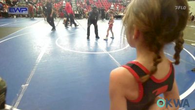 58 lbs Rr Rnd 2 - Gracelynn Pinkston, Pocola Youth Wrestling vs Kassidy Vest, Verdigris Youth Wrestling