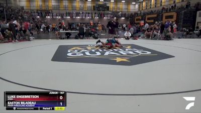 157 lbs Cons. Semi - Luke Engebretson, Iowa vs Easton Biladeau, Moen Wrestling Academy