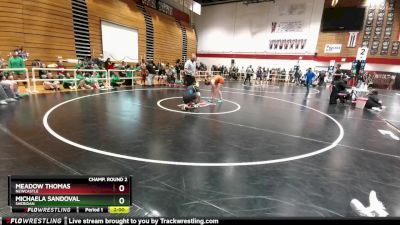 155 lbs Champ. Round 2 - Meadow Thomas, Newcastle vs Michaela Sandoval, Sheridan