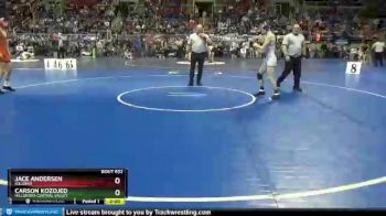 113 lbs Quarterfinal - Carson Kozojed, Hillsboro-Central Valley vs Jace Andersen, Killdeer