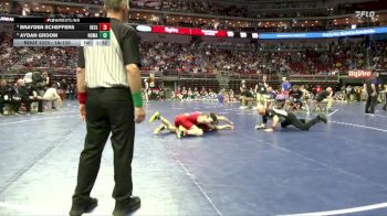 1A-132 lbs Quarterfinal - Aydan Groom, North Mahaska vs Brayden Scheffers, Interstate 35