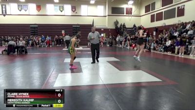 140 lbs Quarterfinal - Meredith Kaump, Cedar Rapids Kennedy vs Claire Hynek, Prairie, Cedar Rapids