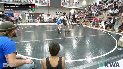 98 lbs Rr Rnd 2 - Addilyn Ashton, Bartlesville Wrestling Club vs AJ Minor, Woodland Wrestling Club