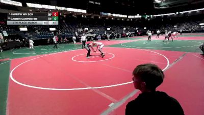 140 lbs 7th Place Match - Gannin Carpenter, TVY2 vs Andrew Wilson, EMPA