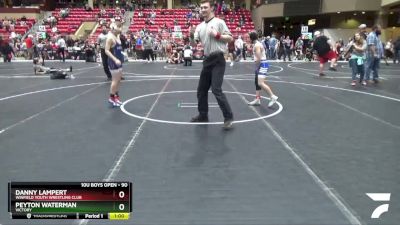 90 lbs Cons. Round 4 - Danny Lampert, Winfield Youth Wrestling Club vs Peyton Waterman, Victory