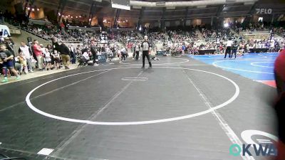 60 lbs Semifinal - Kadan Mclaurin, Tulsa North Mabee Stampede vs Ross Stegeman, Tulsa Blue T Panthers