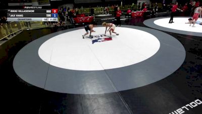 120 lbs Quarters - Rikki Villasenor, Newport Harbor High School Wrestling vs Jax Vang, The Empire Wrestling Club