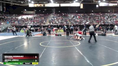 152 lbs 5th Place Match - Brianna Rodriguez, San Clemente vs Gemma Lebeau, Eagle