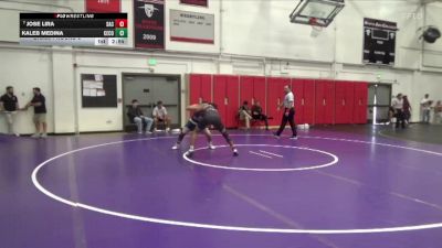 157 lbs Champ. Round 2 - Jose Lira, Santa Ana College vs Kaleb Medina, Cerritos College