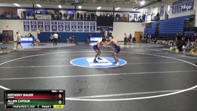 165 lbs Cons. Semi - Anthony Bauer, Loras vs Allen Catour, Loras