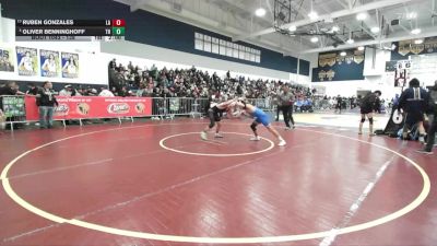 138 lbs Champ. Round 1 - Ruben Gonzales, Los Alamitos vs Oliver Benninghoff, Trabuco Hills