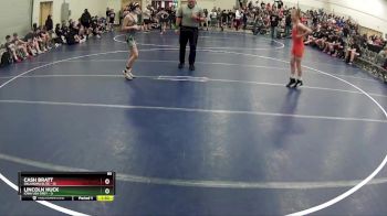 95 lbs Round 3 (6 Team) - Cash Bratt, Oklahoma Elite vs Lincoln Huck, Iowa USA Grey