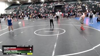 285 lbs Champ. Round 1 - Kolten Simons, Centura vs Hudson Treffer, Adams Central Youth Wrestling