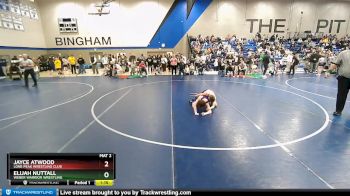 96 lbs Cons. Round 1 - Elijah Nuttall, WEBER WARRIOR WRESTLING vs Jayce Atwood, Lone Peak Wrestling Club