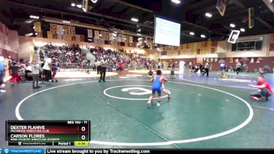 71 lbs Round 1 - Dexter Flahive, Fallbrook Wrestling Club vs Carson Flores, Wine Country Wrestling Academy