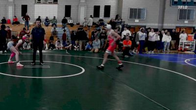 120 lbs 9th Place - Zac Faria, North Attleborough vs Mila Boucher, Middleborough