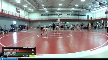 65 lbs 3rd Place Match - Sebastian Stilts, New Palestine Junior High vs Camden Bray, Corydon Wrestling