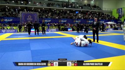 Allison Paige Galitello vs Maria Do Socorro Da Silva Olivei 2026 European Jiu-Jitsu IBJJF Championship