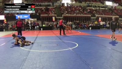 100 lbs 1st Place Match - Colin Nordquist, Hardin Wrestling Club vs Calvin Squires, Malta Mustang Wrestling Club