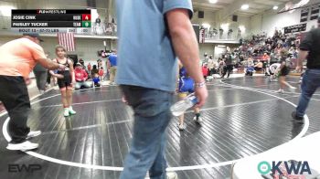 67-70 lbs Rr Rnd 1 - Gracelynn Littleton, Tonkawa Takedown Club vs Blaine Backus, Newkirk Takedown Club