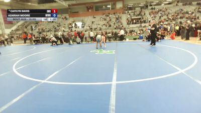 76 kg Cons. Semis - Caitlyn Davis, Cowgirls Wrestling Club vs Azariah Moore, Mat-Town Wrestling Club