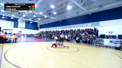 120 lbs Semifinal - Kylee Golz, Trabuco Hills vs Emma Goodland, Eleanor Roosevelt