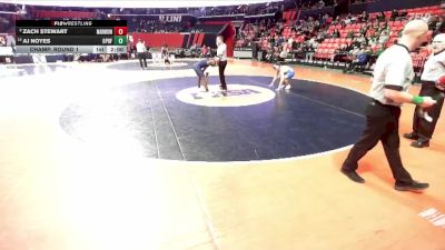 3A 144 lbs Champ. Round 1 - AJ Noyes, Oak Park (O.P.-River Forest) vs Zach Stewart, Aurora (Marmion Academy)