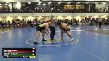 285 lbs Champ. Round 1 - Nathan Burns, Siena Heights vs Mason Slocum, Adrian