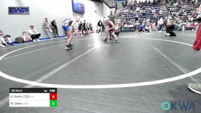 70/73 lbs Rr Rnd 2 - Rhett Smith (70), Hinton Takedown Club vs Wyatt Deen, Choctaw Ironman Youth Wrestling