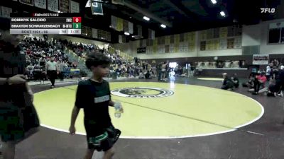 96 lbs Round 1 - Dominyk Salcido, Swarm Wrestling Club vs Braxton Schwarzenbach, MTC - MANTANONA TRAINING CENTE