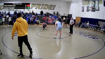 160 lbs Cons. Round 3 - Cole McGillian, Oak Glen vs Elijah Palmer, New Castle