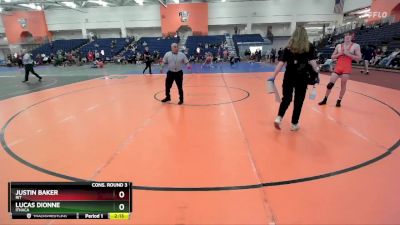 133 lbs Cons. Round 3 - Justin Baker, RIT vs Lucas Dionne, Ithaca