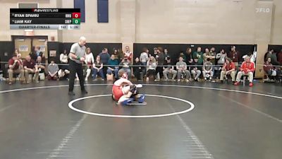 132 lbs Quarterfinal - Ryan Spahiu, Hingham vs Liam Kay, Shepherd Hill