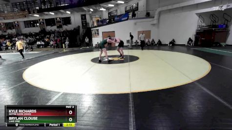 197 lbs Cons. Round 3 - Brylan Clouse, Lake Erie vs Kyle Richards, Notre Dame (Ohio)